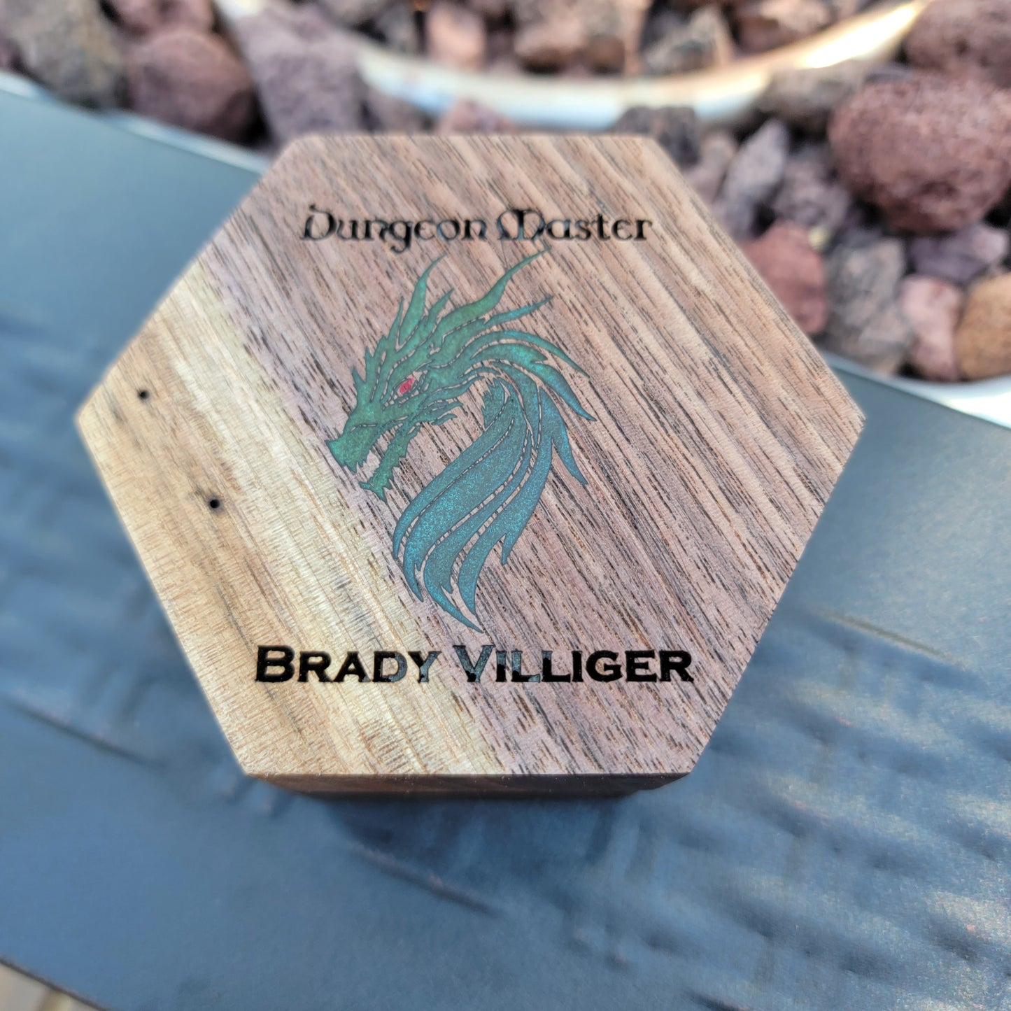 Custom Dice Box W/Resin Inlay