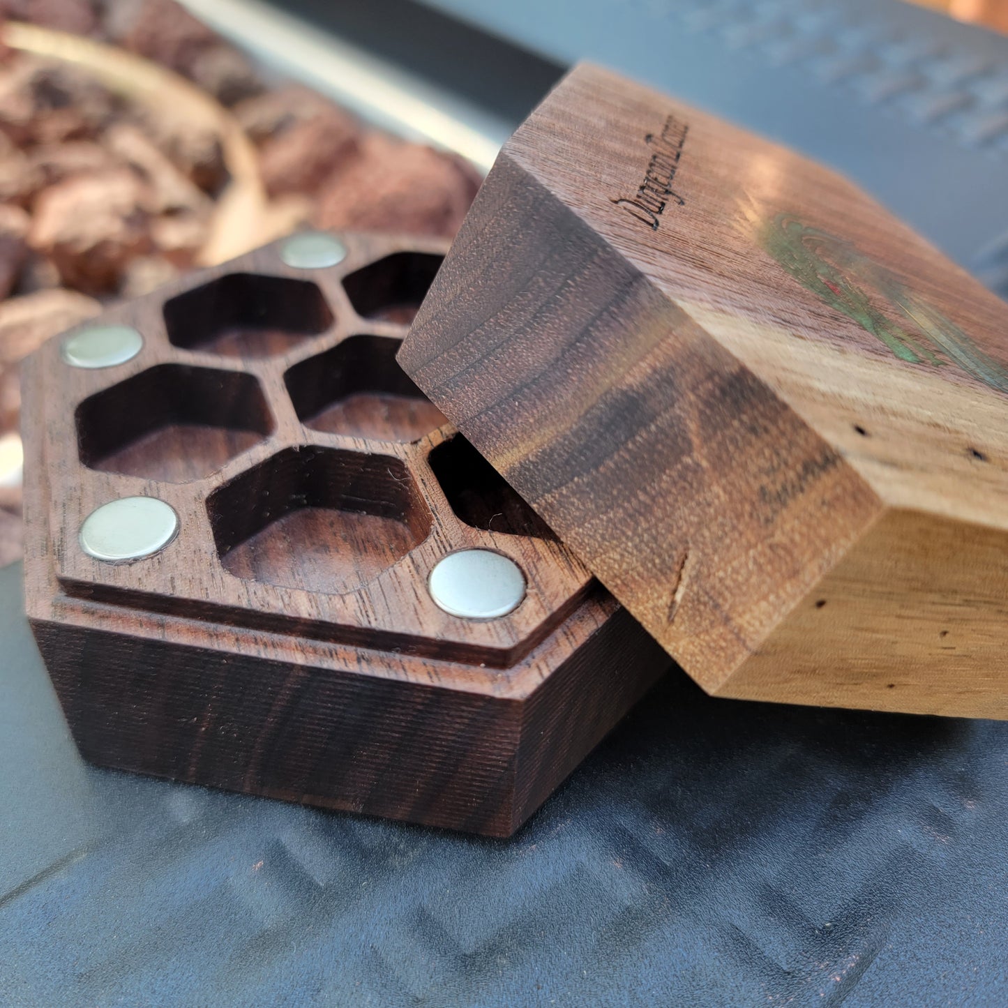 Custom Dice Box W/Resin Inlay