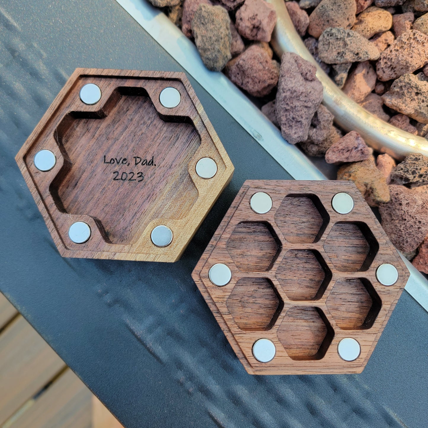 Custom Dice Box W/Resin Inlay