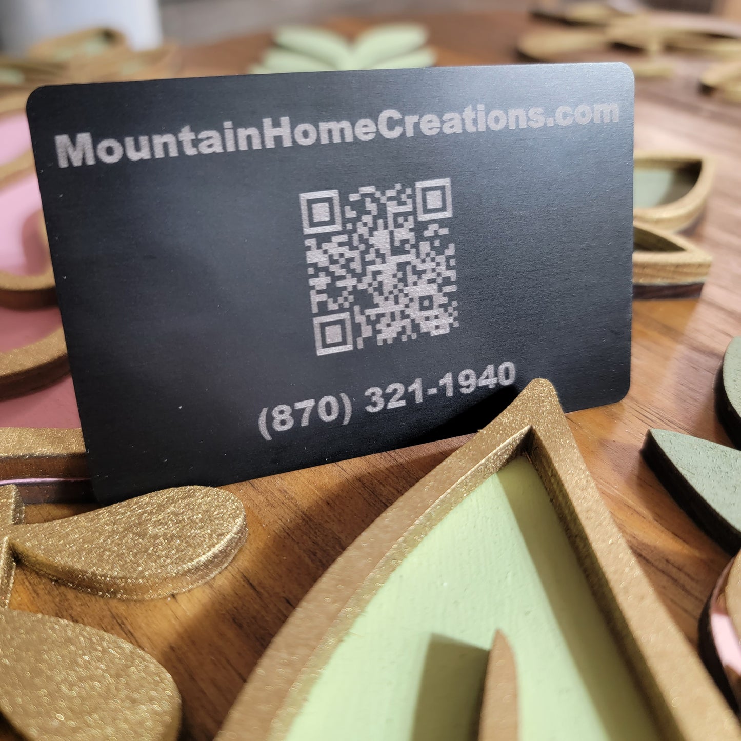 Custom Laser Engraved Metal Business Cards